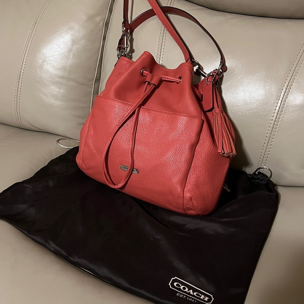 Coach Coral Leather Bag EUC - Picture 12 of 12